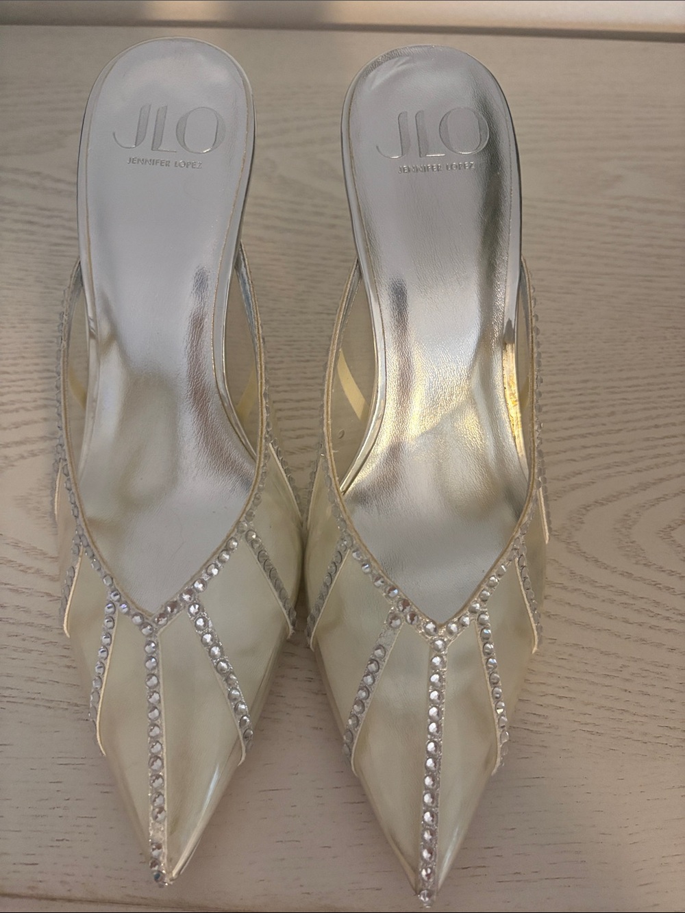 JLo Silver Rhinestone High Heel - Picture 2 of 6